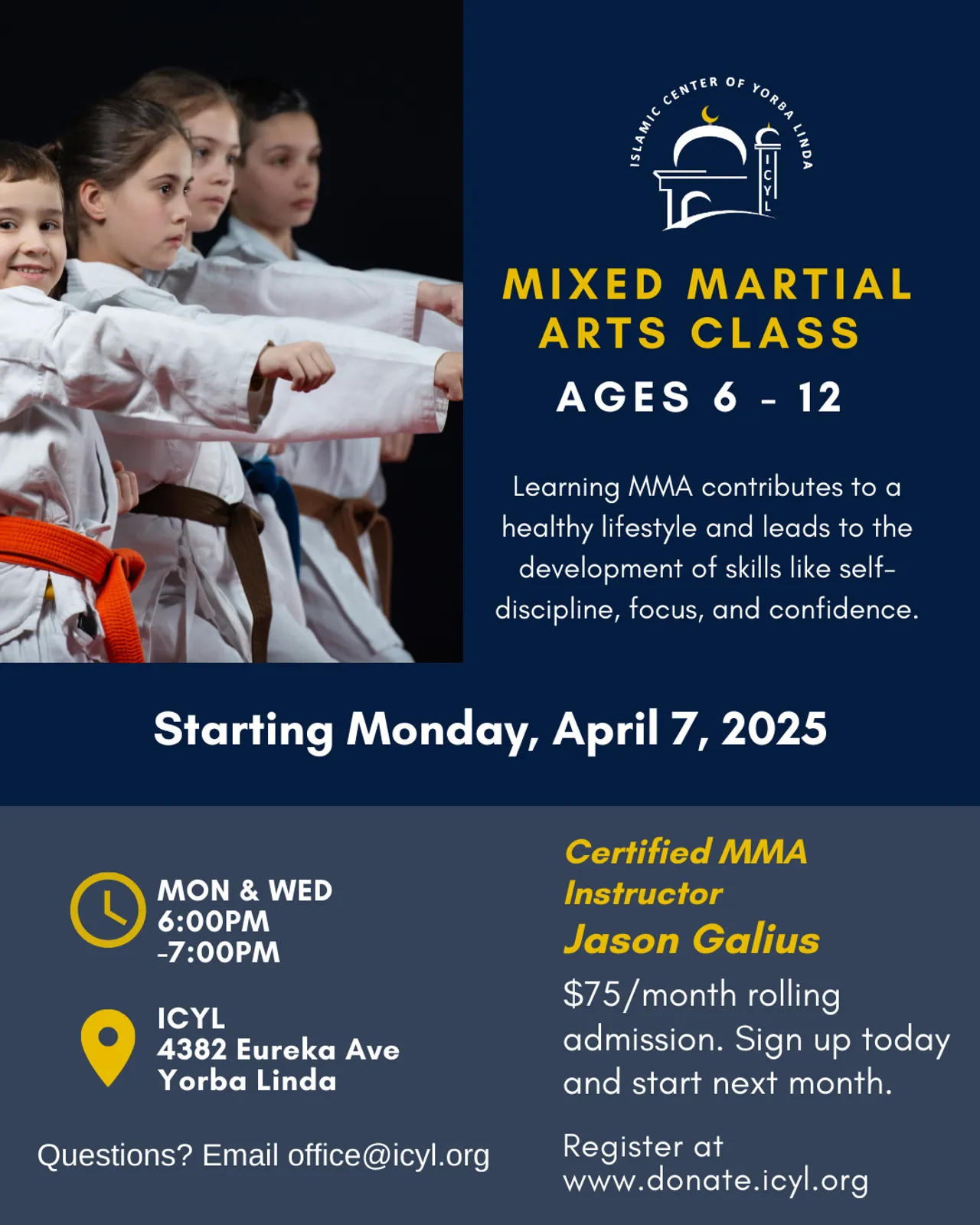 Build Strength, Confidence & Focus with MMA at ICYL!