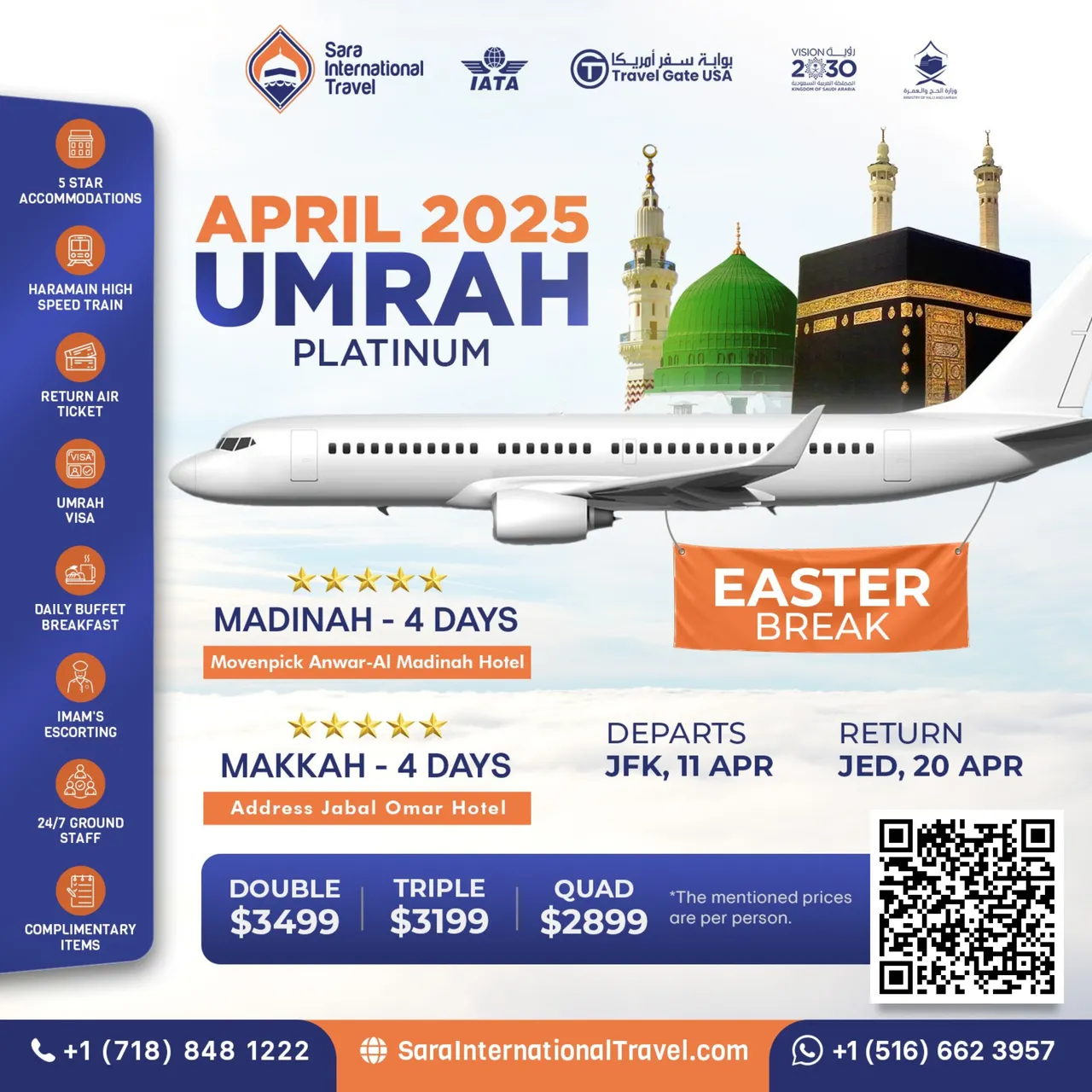 🌟 Exclusive $150 OFF: April 2025 Umrah Platinum Package for Easter Break! 🌟