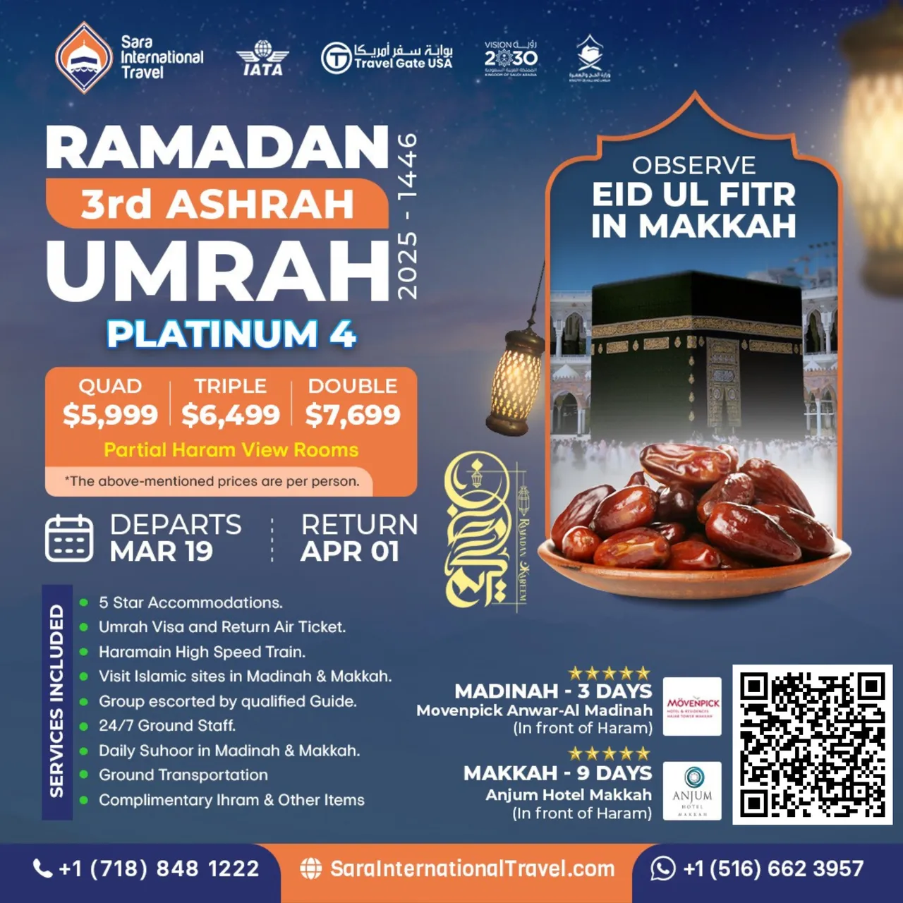 🌟 Exclusive $150 OFF: 3rd Ashrah Platinum 4 Ramadan Umrah Package! 🌟