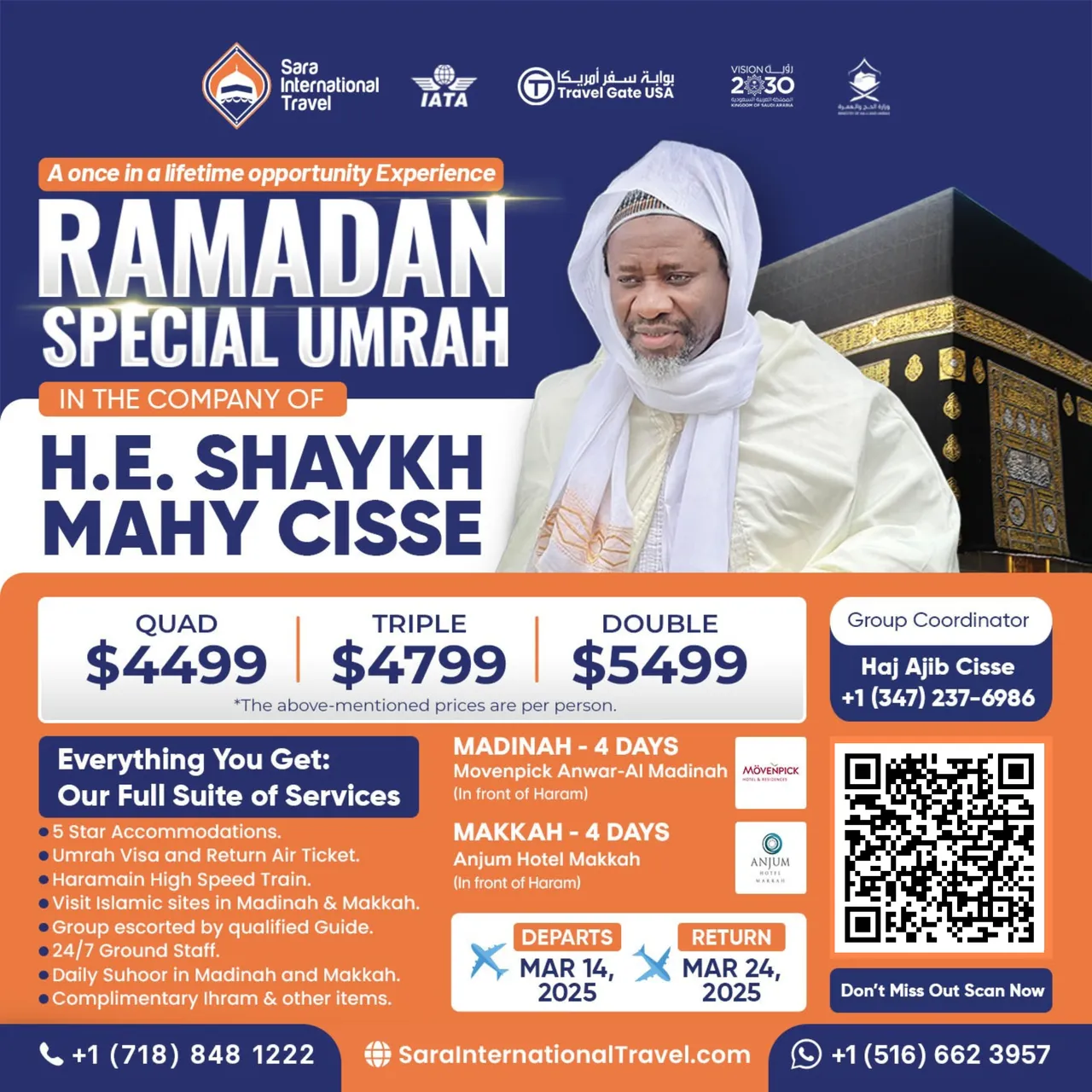 🌟 Exclusive $150 OFF: Ramadan Special Umrah with H.E. Shaykh Mahy Cisse! 🌟
