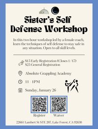 Sister’s Self Defense Workshop 